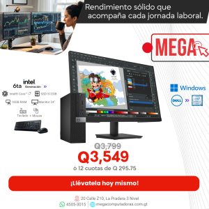 Dell OptiPlex 3040 SFF Intel Core i7 6ª Gen 16GB RAM, 512GB SSD, Monitor 24 Pulgadas, Mouse y Teclado