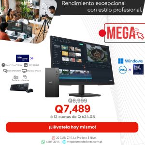 Dell ECT1250 Tower Intel Core Ultra 5, 8GB RAM, 512GB SSD, Monitor IPS 23.8” - PC Empresarial